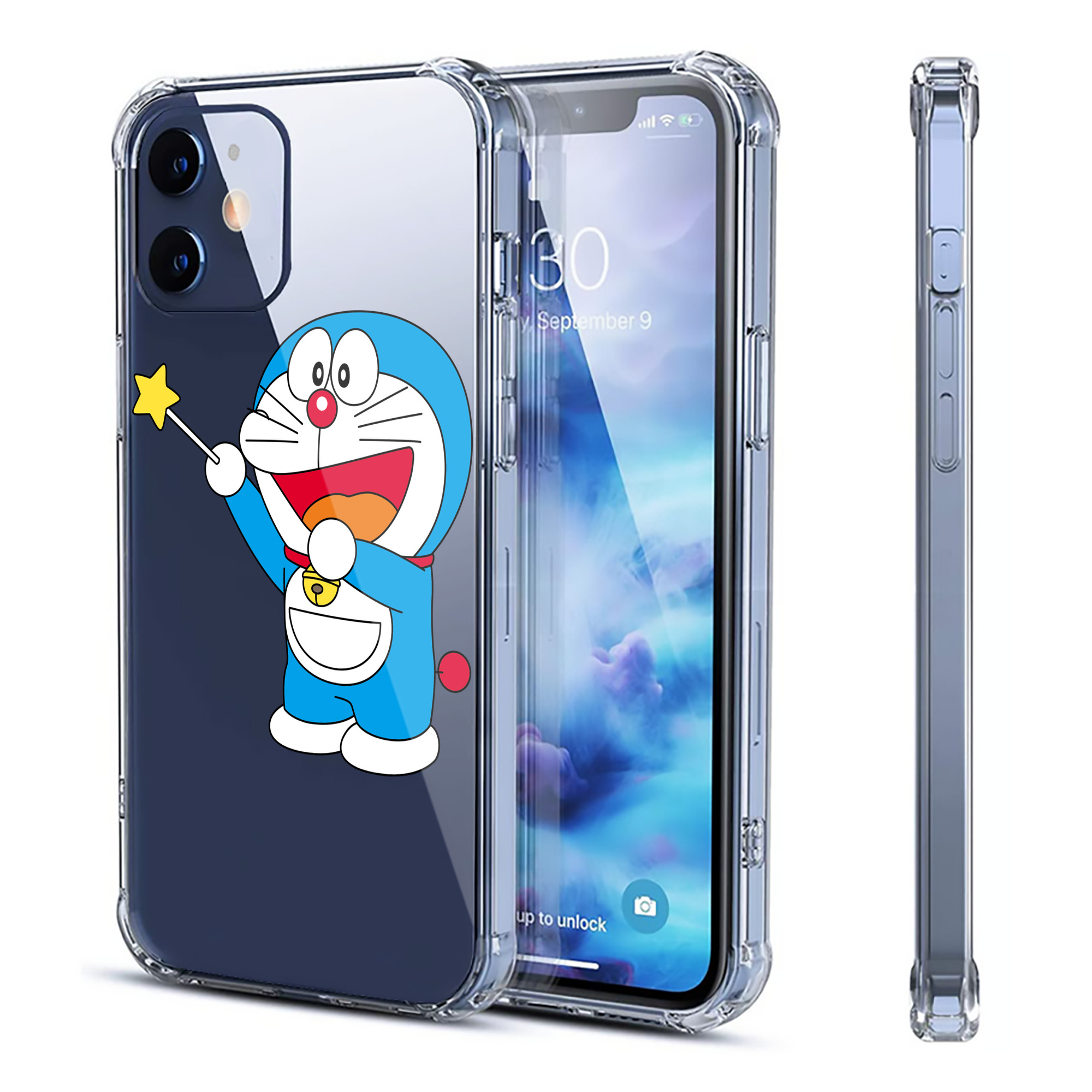 （画像用） ドラえもん Doraemon 【iPhone 12シリーズ対応】透明スマホケース（クリアソフトケース）